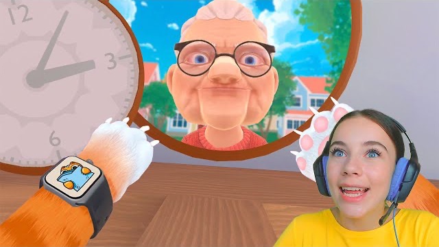 КОТ СПРЯТАЛСЯ ОТ БАБУШКИ В СЕКРЕТНОЙ КОМНАТЕ! I Am Cat VR смотреть онлайн