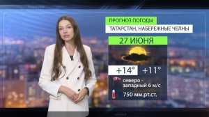 Прогноз погоды в Набережных Челнах на 27 июня 2026 г.
