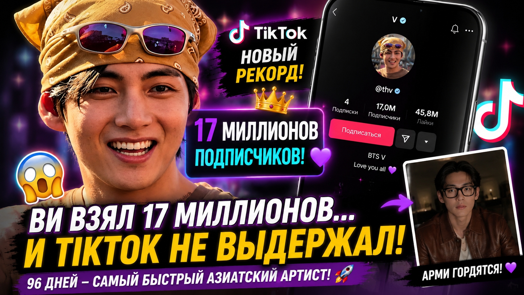 😱💜 Ви побил рекорд TikTok… 17 миллионов за 96 дней! смотреть онлайн