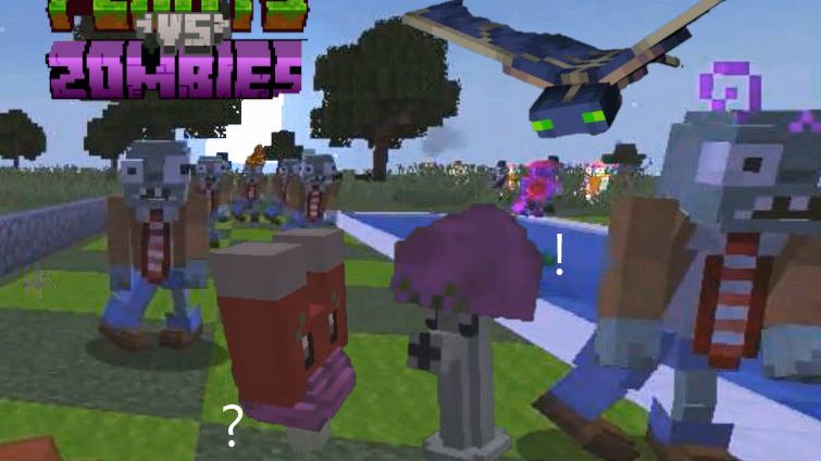 Когда ночь превратилась в кошмар! прохождение моей карты по PvZ в майнкрафте#4