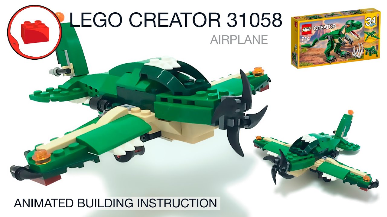 LEGO CREATOR 31058 alternative build tutorial - LEGO MOC Airplane - Лего Самолет Самоделка смотреть онлайн