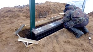 Установка закладных для автоматических раздвижных ворот
