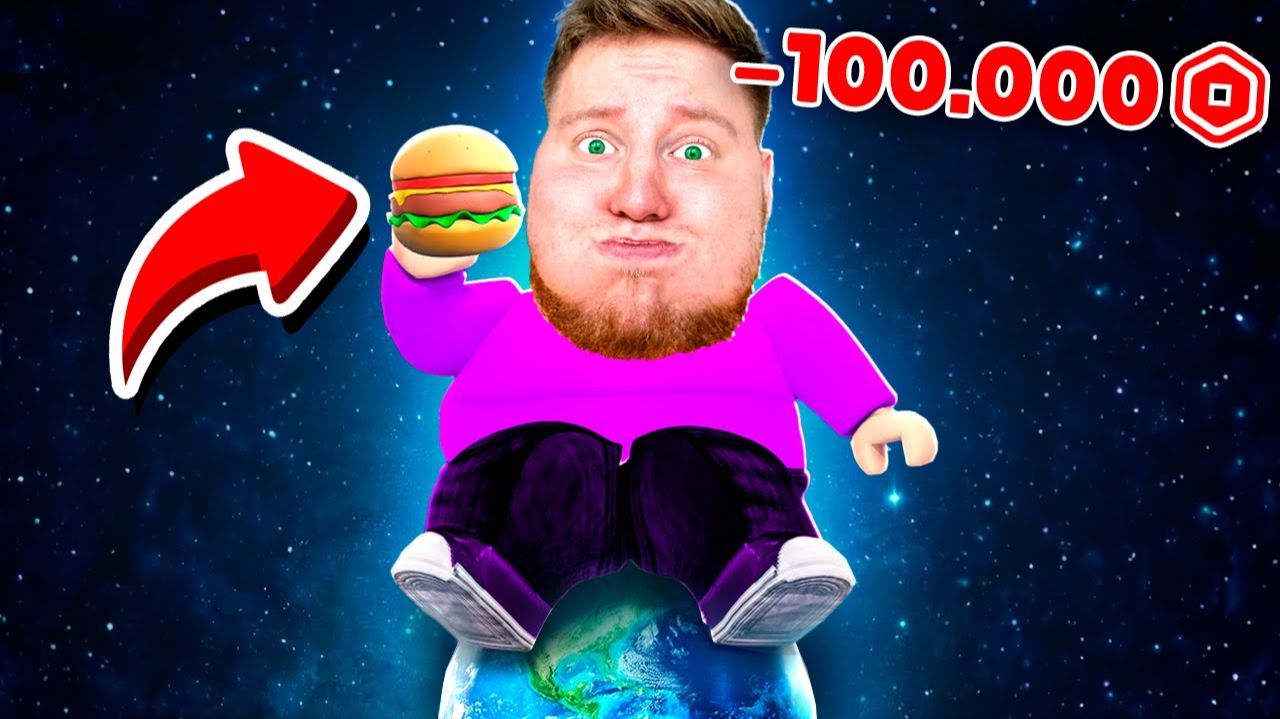 Я ЗАДОНАТИЛ в СИМУЛЯТОР ТОЛСТЯКА в ROBLOX смотреть онлайн