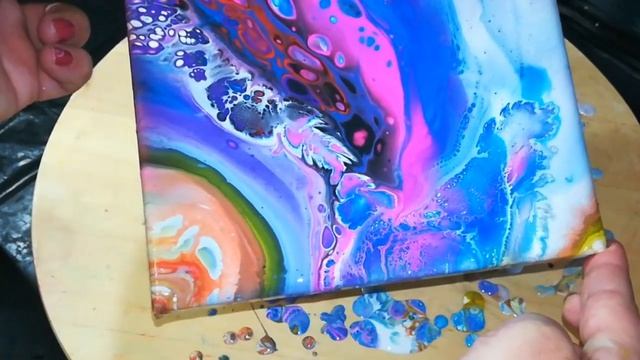 Акриловая заливка для начинающих. Живопись жидким акрилом. Acrylic Fluid Pouring_Fluid Art