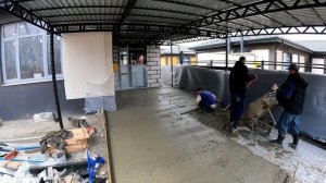 Бетонирование по технологии брашированный бетон