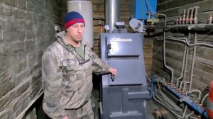 Обзор котла длительного горения Механик  30кВт.