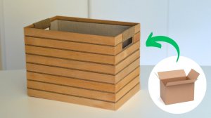 STORAGE BASKET DIY / Organizer from Сardboard Box ♻️ / Amazing Craft Idea / Корзина для хранения