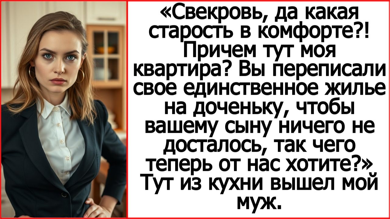 Истории из жизни. Свекровь, да какая старость в комфорте? Причем тут моя квартира. Жизненные истории