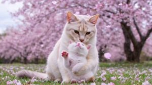 После дождя мама-кошка преподает Джинджер сладкий урок на клубничных полях