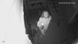 Попалась соседка на камеру видеонаблюдения