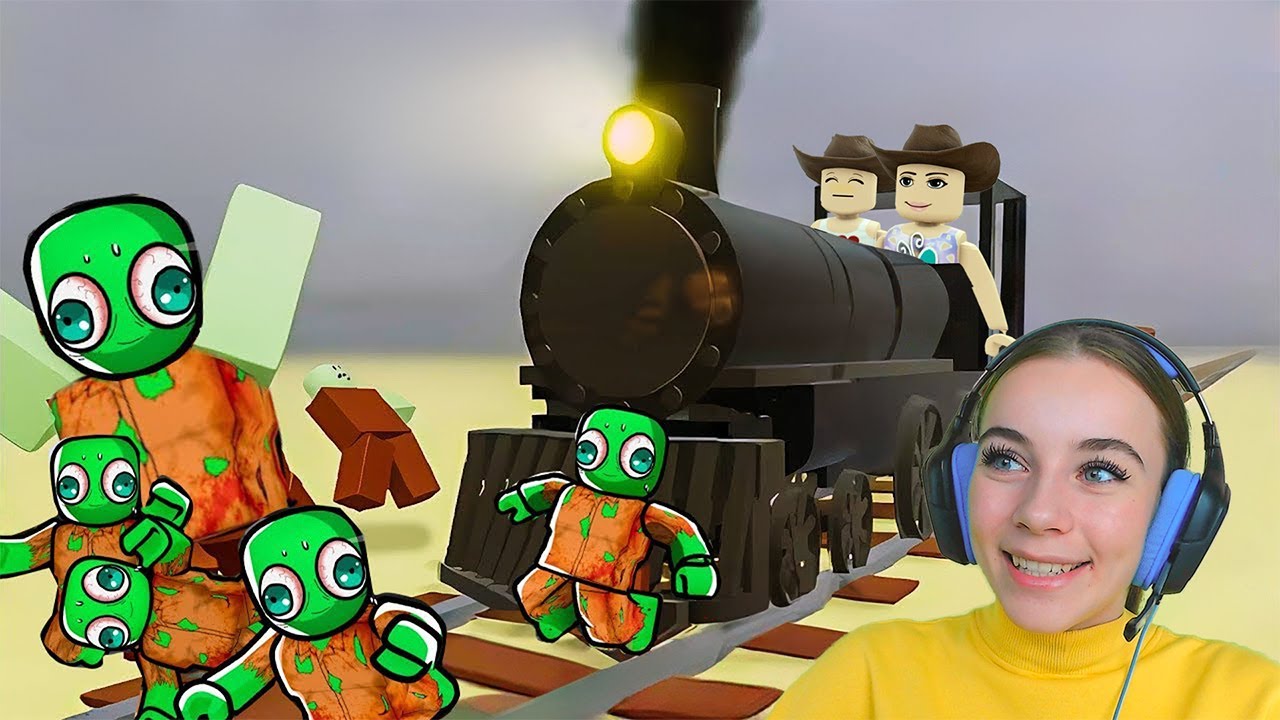 ПОБЕГ НА ПОЕЗДЕ ЗОМБИ в ROBLOX! смотреть онлайн