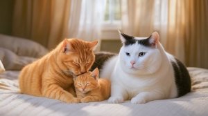 🐾 Мама-кошка подстригает шерсть на ферме и делает тигровую шапку для котят дома🐾🎩🐯