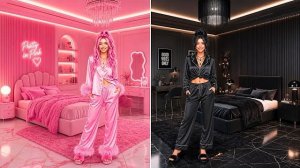 Преображение комнаты в стиле «Милый розовый против темного готического» 🖤💕