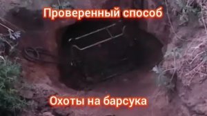 охота на барсука, установка кп- 250 в нору
