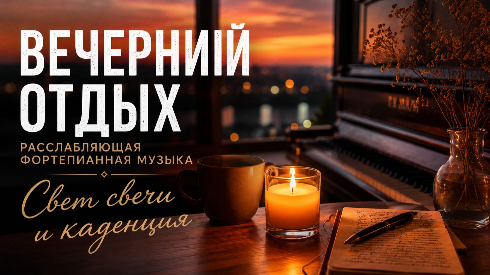 Расслабьтесь, любуясь этим потрясающим океанским закатом! | Evening Unwind | Piano Unbound