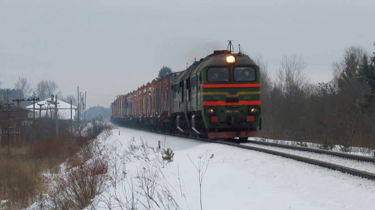 Круговая и переходные железнодорожные кривые. 2ТЭ116-940, 2М62У-0144 смотреть онлайн