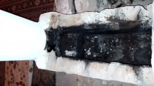 Пропала тяга в домовой печи. Печь не разжигается. Нашли засор.