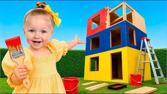 Цветной Отель Евы! Челлендж: Строим и Украшаем Комнаты!
