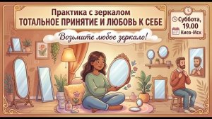 Практика ТОТАЛЬНОЕ ПРИНЯТИЕ СЕБЯ И ЛЮБОВЬ К СЕБЕ. Возьмите с собой зеркало!