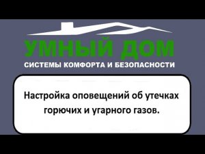 Настройка оповещений в мобильном приложении Security Hub об утечке газа.