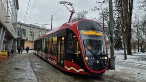 Первый низкопольный трамвай в Днепре! | Первый день работы на линии нового трамвая К1Т306 №3401