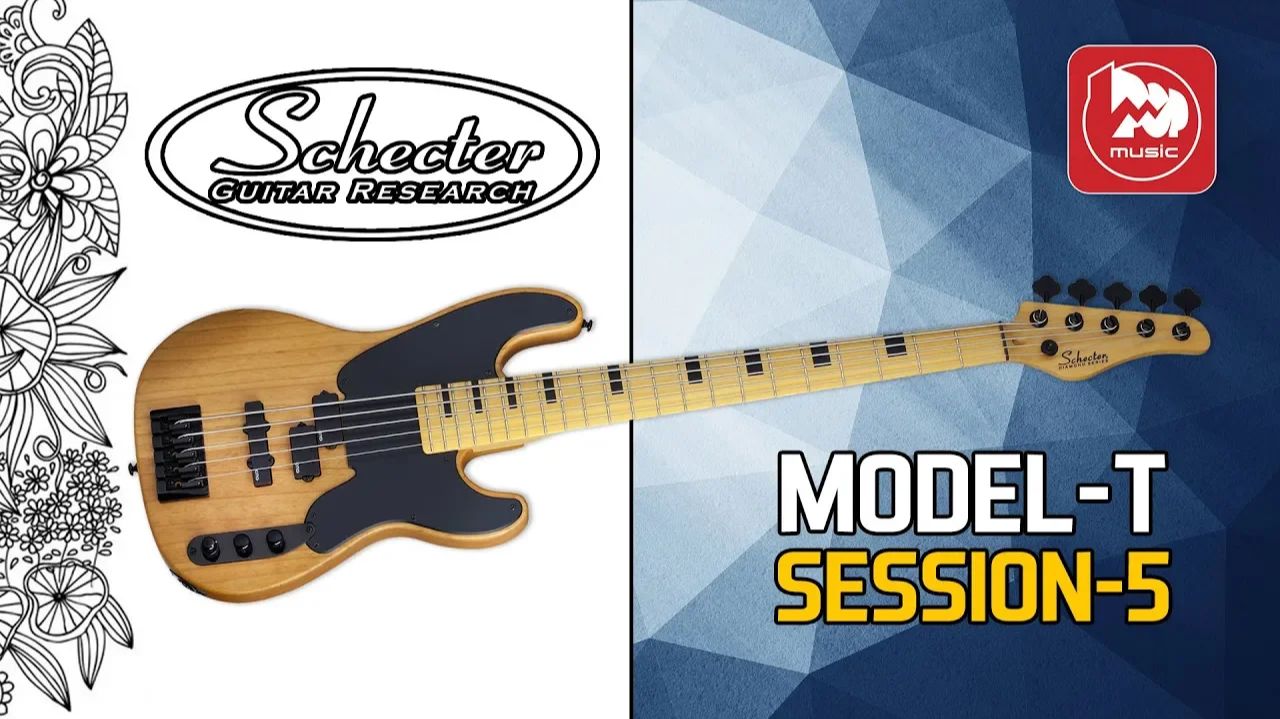 Крутой пятиструнный бас SCHECTER MODEL-T SESSION-5 смотреть онлайн