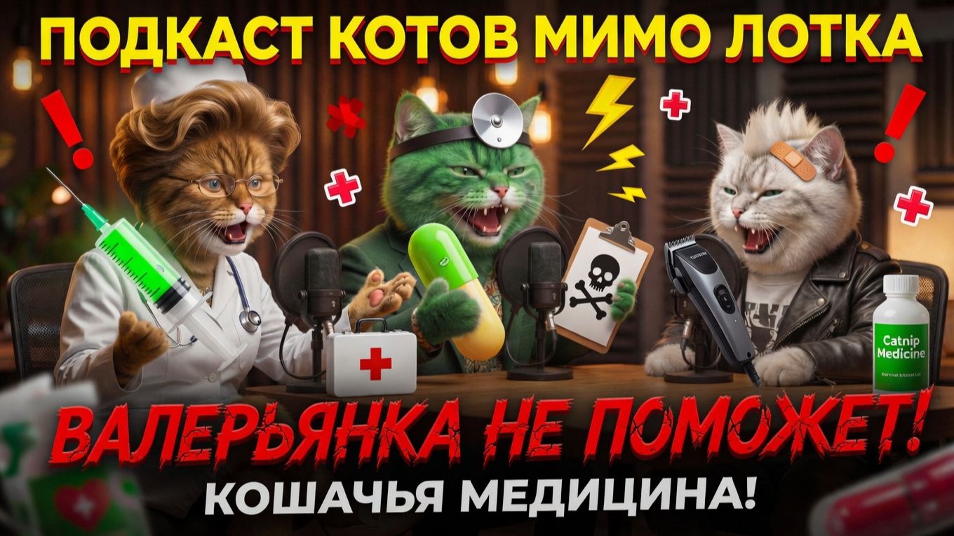 Как работает медицина: Двуногие в поликлинике и народные методы лечения | Подкаст котов «Мимо лотка»