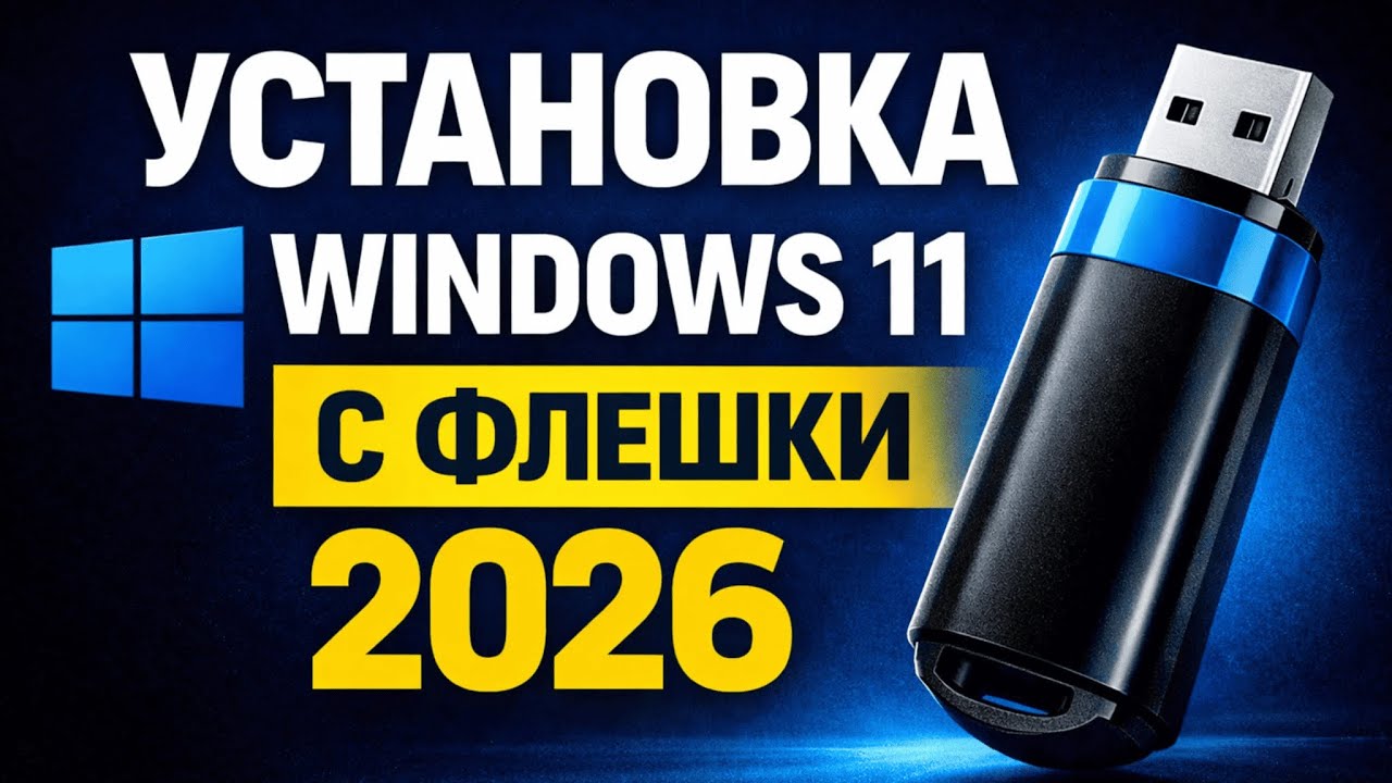 Как установить Windows 11 с флешки в 2026 году | Чистая установка ПОШАГОВО смотреть онлайн