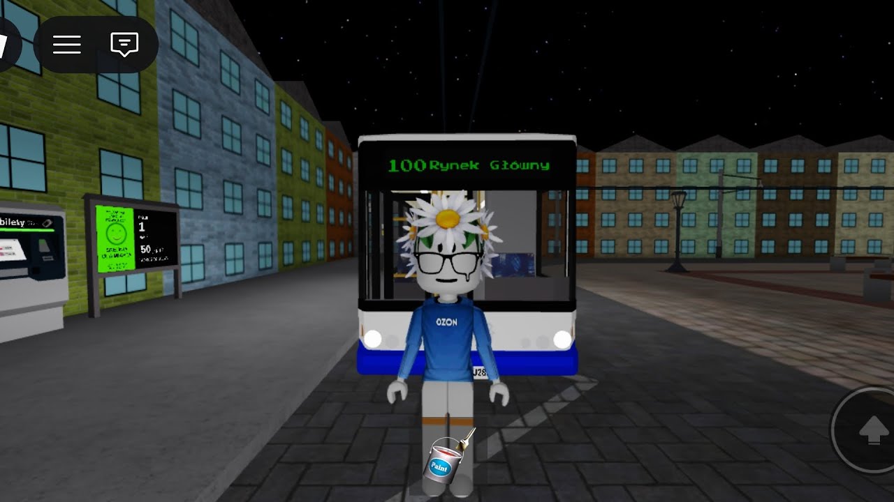 Поездка на автобусе 100 в направлении Rynek Glowny (игра: Nid's buses and trams) смотреть онлайн