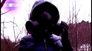 BREATHING IN THE MODERN RUSSIAN ANTI-GAS GP-21 / PMK-5. BLACK GAS MASK WITH TWO FILTERS