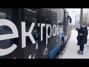 Поездка на Электробусе КАМАЗ 52222 по маршруту Варшавское Шоссе Дом 124-Метро Южная