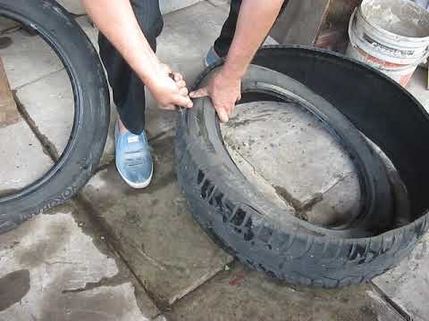 Емкость из авто покрышки за пару минутCut the container out of a car tire in a couple of minutes смотреть онлайн