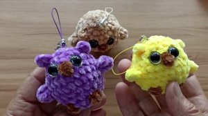 Совушка -  брелок крючком.