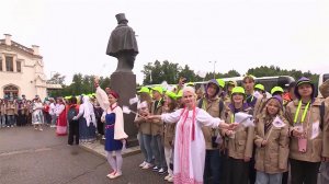 «Поезд памяти» встретили в Санкт-Петербурге.