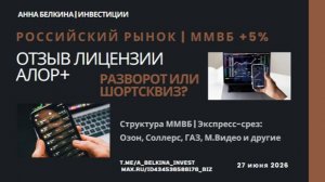 ММВБ после Алор+: разворот или шортсквиз? Обзор российского рынка