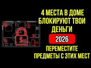 ЭТИ 4 МЕСТА В ДОМЕ ПЕРЕКРЫВАЮТ ДЕНЕЖНЫЙ ПОТОК | Буддийские учения