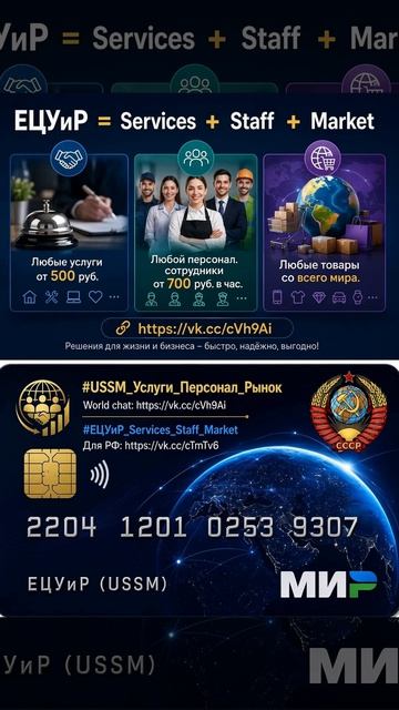 ЕЦУиР = Услуги + Персонал + Рынок