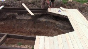 3 дня за 17 минут - как сделать каркас и помост бассейна своими руками time lapse видео!