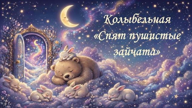 Колыбельная для самых маленьких "Спят пушистые зайчата", добрая песня перед сном