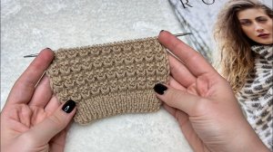 Как это просто! Красивый узор спицами для кардигана, свитера, шапки. Мастер-класс спицами