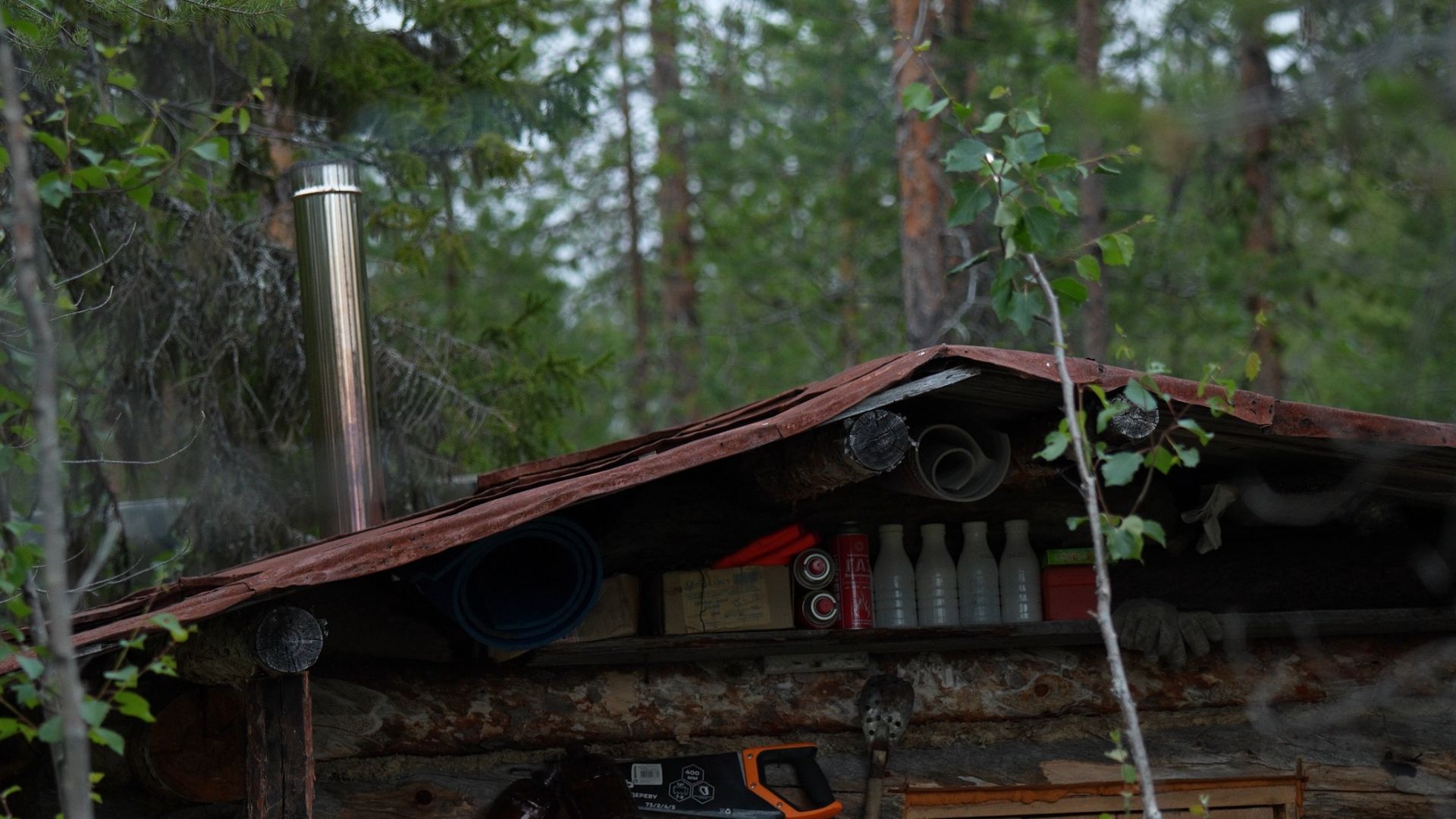Наловил крупной плотвы. Жизнь в таёжной избушке. смотреть онлайн