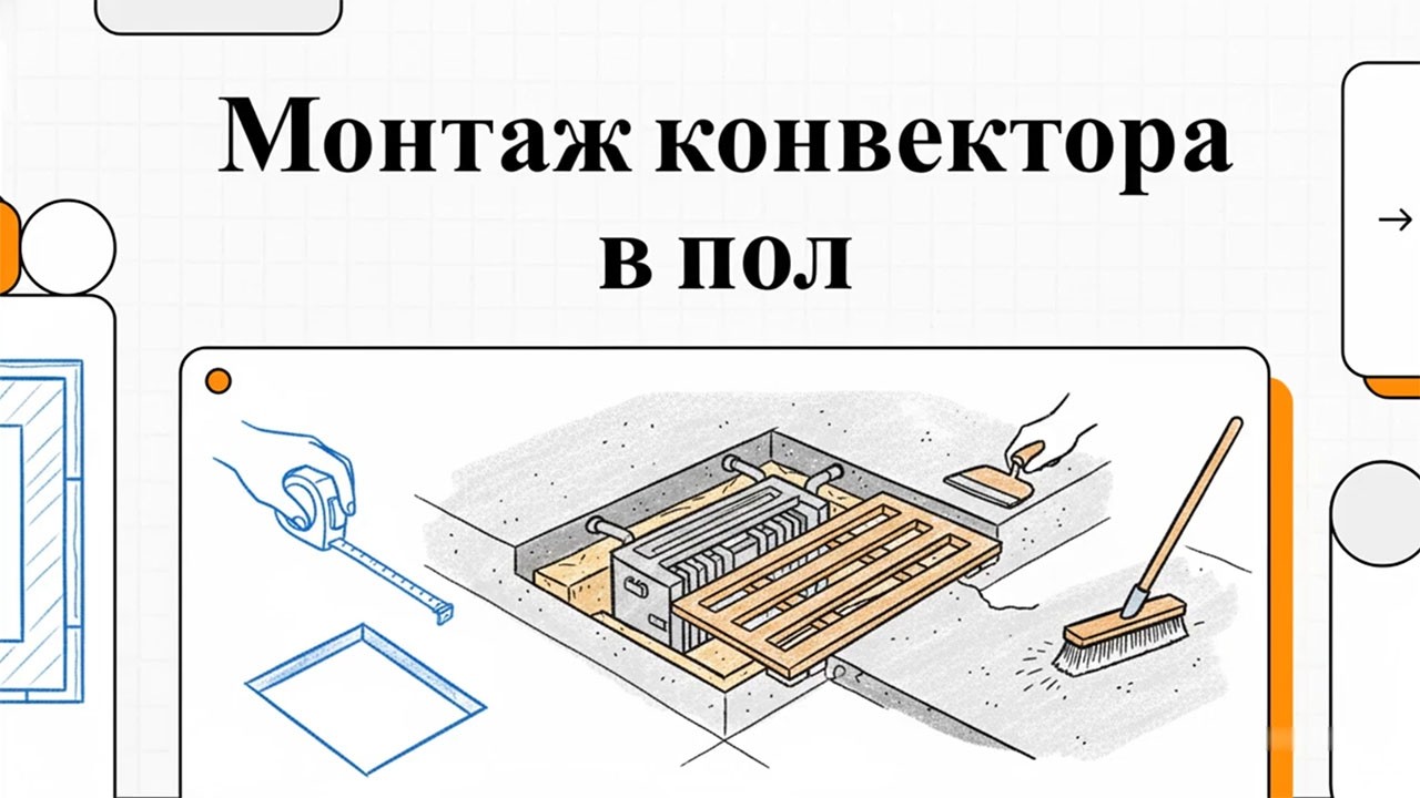 Монтаж внутрипольного конвектора: пошаговая инструкция от А до Я
