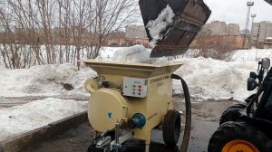 Испытание мобильной снегоплавильной установки