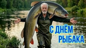 С всемирным днём рыболовства ! С днём рыбака. Шикарная музыкальная открытка.