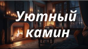 Уютный камин, звуки огня, дождь за окном - 2 часа нон-стоп