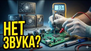 РЕМОНТ ТЕЛЕВИЗОРА СВОИМИ РУКАМИ: НЕТ ЗВУКА НА ТВ? 90% Проблем решаются ТАК! (Пошаговая диагностика)