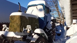 ⚡Гром в деревне⚡ в прямом эфире!Как в сильный мороз вывести из строя советский трактор МТЗ-80😁