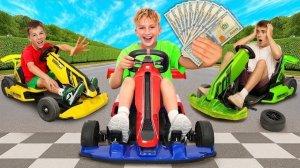 Последний, кто выйдет из го-картов, выиграет $10,000!
