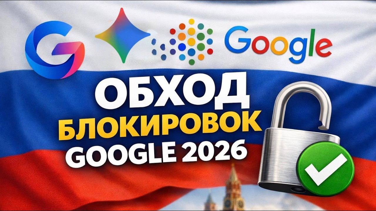 Как обойти блокировки Google в России в 2026 | Gemini, NotebookLM, Ai Studio, полный Гайд для РФ смотреть онлайн