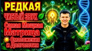 Редкая ЧИСТЫЙ ЗВУК 🌿 Самая Мощная Матрица ☀️ Омоложения и Долголетия